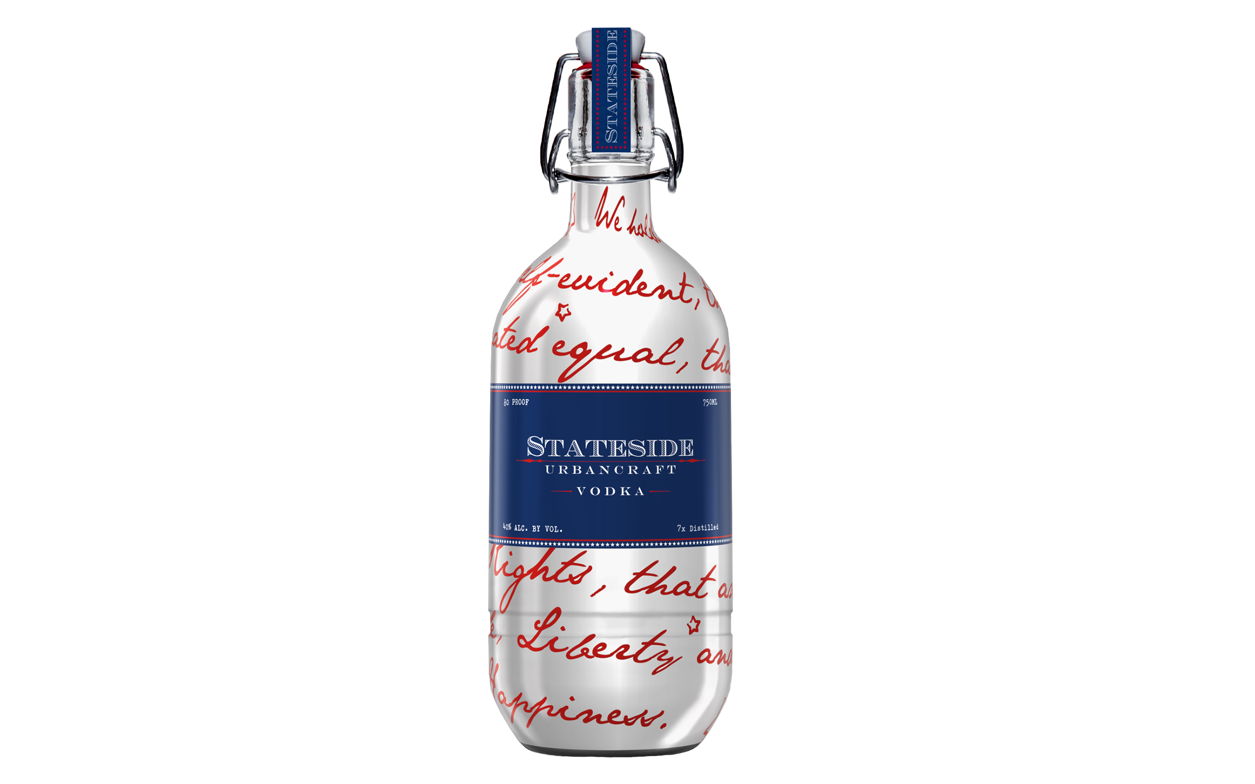 USA Stateside Vodka Limited Edition Bottle, 750mL Cases Stateside Vodka